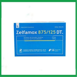 Thuốc Zelfamox 875/125 DT điều trị viêm tai giữa, viêm họng (14 viên)