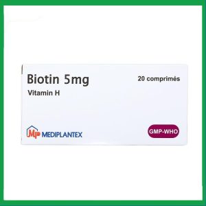 Nhà Thuốc Đa Phúc - Viên nén Biotin 5mg rụng tóc, viêm da bong, thiếu hụt vitamin H (2 vỉ x 10 viên) 1 Nhà Thuốc Đa Phúc - Smart pharma 23 1