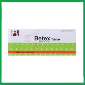 Betex Tablets trị thiếu các vitamin B1, B6, B12 (5 vỉ x 10 viên)