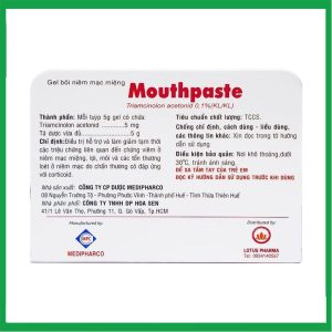 Nhà Thuốc Đa Phúc - Gel bôi niêm mạc miệng Mouthpaste Medipharco giảm viêm, tổn thương ( Tuýp 5g) 2 Nhà Thuốc Đa Phúc - Smart pharma 67 2