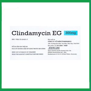 Nhà Thuốc Đa Phúc - Thuốc Clindamycin EG 300mg Pymepharco điều trị các bệnh nhiễm khuẩn (10 vỉ x 10 viên) 2 Nhà Thuốc Đa Phúc - Smart pharma 72 1