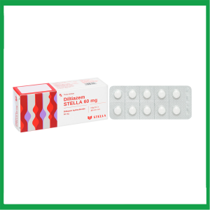 Thuốc Diltiazem Stella 60mg điều trị và dự phòng cơn đau thắt ngực ( Hộp 3 vỉ x 10 viên)