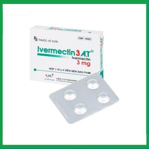 Thuốc Ivermectin 3 A.T An Thiên hỗ trợ điều trị các bệnh nhiễm giun (1 vỉ x 4 viên)