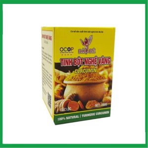 Tinh bột nghệ vàng Curcumin Bà Bé giảm trào ngược dạ dày viêm loét dạ dày tá tràng hộp 100g