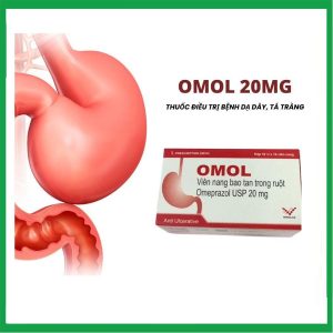 Thuốc OMOL (Omeprazol 20mg) (Hộp 10 vỉ x 10 viên) điều trị đau dạ dày