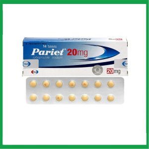 Thuốc ức chế bơm Proton Pariet 20mg Eisai điều trị loét dạ dày, tá tràng ( Hộp 1 vỉ x 14 viên)