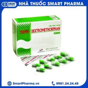 Thuốc Terpin - Dextromethorphan Hadiphar trị ho, long đàm (10 Vỉ x 10 Viên)