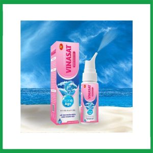 Dung dịch xịt mũi trẻ em VINASAT giúp vệ sinh, làm sạch mũi, làm loãng dịch nhầy chai 75ml