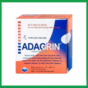 Thuốc Adagrin 50mg điều trị rối loạn cương dương (1 vỉ x 3 viên)