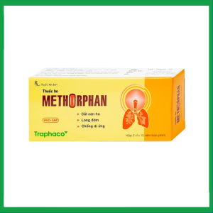 Thuốc ho Methorphan Traphaco cắt cơn ho, điều trị long đờm, chống dị ứng (2 vỉ x 10 viên)