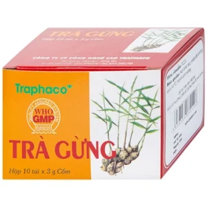 Trà Gừng Traphaco điều trị đau bụng do lạnh, đầy trướng, không tiêu (10 gói x 3g)