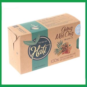 Trà gừng mật ong Hati hỗ trợ giải cảm (Hộp 24 gói x 4g)