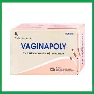 Viên đặt phụ khoa Vaginapoly điều trị nhiễm trùng ở âm đạo (2 vỉ x 6 viên)
