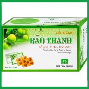 Viên ngậm Bảo Thanh bổ phế, trừ ho, hoá đờm (20 vỉ x 5 viên)