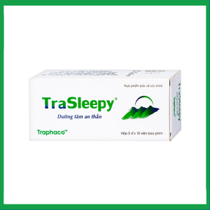 Viên uống TraSleepy Traphaco dưỡng tâm an thần, hỗ trợ gây ngủ, giúp ngủ ngon (2 vỉ x 10 viên)