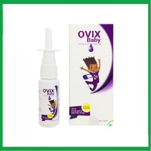 Dung dịch xịt mũi Ovix Baby hỗ trợ viêm mũi, viêm xoang, viêm mũi dị ứng, viêm VA (Hộp 1 chai 20ml)