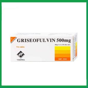 Thuốc Griseofulvin 500mg Vidipha điều trị các bệnh nấm da, tóc, lông, móng (2 vỉ x 10 viên)