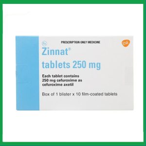 Thuốc Zinnat 250mg GSK điều trị nhiễm khuẩn (1 vỉ x 10 viên)