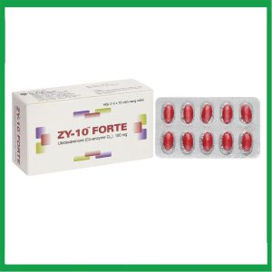 Thuốc Zy-10 Forte 100mg Y-Med điều trị bệnh suy tim xung huyết, thiếu hụt coenzym Q10 (3 vỉ x 10 viên)