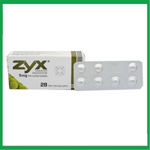 Thuốc Zyx 5mg Biofarm điều trị viêm mũi dị ứng, hắt hơi, chảy nước mũi, viêm kết mạc dị ứng (4 vỉ x 7 viên)