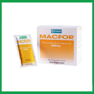 Hỗn dịch uống Macfor 3000mg điều trị tiêu chảy cấp (20 gói x 20ml)
