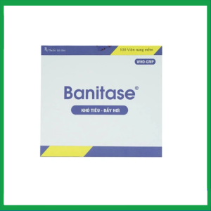 Thuốc Banitase điều trị khó tiêu đầy hơi (20 vỉ x 5 viên)
