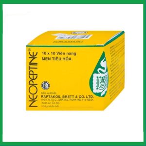 Men tiêu hóa Neopeptine hỗ trợ điều trị đầy hơi, khó tiêu, biếng ăn (10 vỉ x 10 viên)