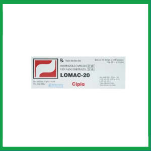 Thuốc Lomac-20 Cipla điều trị viêm loét dạ dày - tá tràng, trào ngược thực quản (10 vỉ x 10 viên)