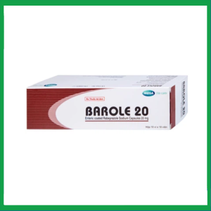 Thuốc Barole 20mg điều trị viêm loét do trào ngược dạ dày - thực quản (10 vỉ x 10 viên)