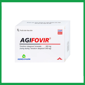 Thuốc Agifovir 300mg Agimexpharm hỗ trợ điều trị HIV-1, viêm gan B mạn tính (3 vỉ x 10 viên)