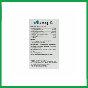 Nhà Thuốc Đa Phúc - Hỗn dịch uống Alumag-S Agimexpharm điều trị viêm loét dạ dày tá tràng (20 gói x 15g) 1 Nhà Thuốc Đa Phúc - alu1