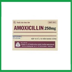 Amoxicilin 250mg Mekophar  (10 vỉ x 10 viên)