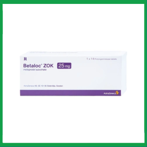 Thuốc Betaloc Zok 25mg AstraZeneca điều trị tăng huyết áp (1 vỉ x 14 viên)
