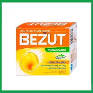 Bezut không đường hỗ trợ giảm đau họng, rát họng (20 viên)