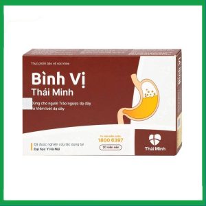 Viên uống Bình Vị Thái Minh hỗ trợ giảm acid dịch vị, giúp bảo vệ niêm mạc dạ dày (2 vỉ x 10 viên)
