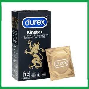 Bao cao su Durex Kingtex 12 cái ôm sát, vừa vặn 49mm