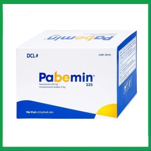 Cốm Pabemin 325 Pharimexco điều trị sốt từ nhẹ đến vừa, cảm lạnh, ho, sổ mũi (30 gói)