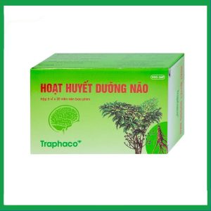Thuốc Hoạt Huyết Dưỡng Não bao phim Traphaco điều trị suy giảm trí nhớ, căng thẳng thần kinh (5 vỉ x 20 viên)