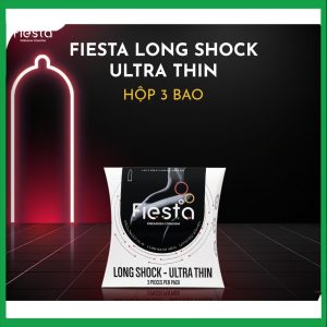 Fiesta Long Shock 3 cái - Bao cao su kéo dài, siêu mỏng