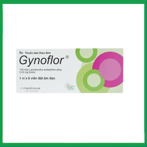Viên đặt âm đạo Gynoflor Medinova điều trị nhiễm khuẩn âm đạo (1 vỉ x 6 viên)