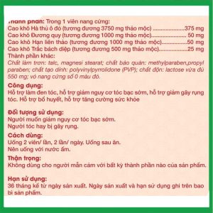 Nhà Thuốc Đa Phúc - HTO TW28, hỗ trợ giảm nguy cơ tóc bạc sớm, giảm gãy rụng tóc 2 Nhà Thuốc Đa Phúc - hto tw28 hdsd