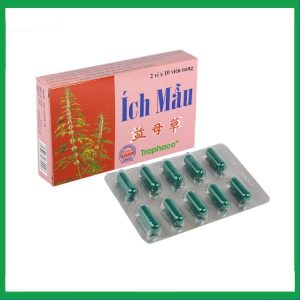Thuốc Ích Mẫu Traphaco điều trị đau bụng kinh, kinh nguyệt không đều (2 vỉ x 10 viên)