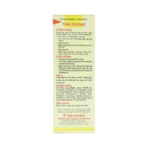 Nhà Thuốc Đa Phúc - Kem nghệ Thái Dương 20g dưỡng da, nhanh liền sẹo, mờ vết thâm, nám 3 Nhà Thuốc Đa Phúc - kem nghe td 3