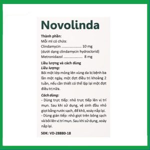 Nhà Thuốc Đa Phúc - Dung dịch Novolinda điều trị bệnh trứng cá, viêm nang lông (30ml) 1 Nhà Thuốc Đa Phúc - novolinda 2