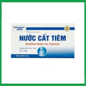 Nước cất pha tiêm ống thuỷ tinh HDpharma hòa tan, pha loãng các chế phẩm thuốc (Hộp 50 ống x 5ml)