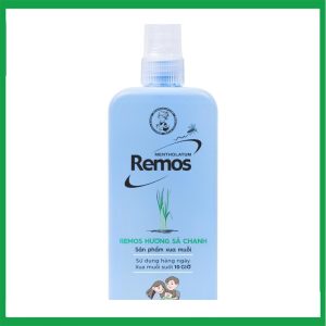 Xịt chống muỗi Remos hương sả chanh 70ml giúp xua muỗi suốt 10 giờ