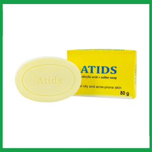 Xà phòng tắm Atids Salicylic Acid 2% + Sulfur làm sạch da, thích hợp cho da dầu, da mụn (80g)