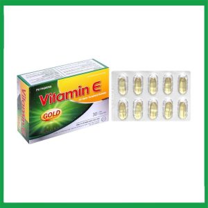Viên uống Vitamin E Gold hỗ trợ tăng cường chống oxy hóa, hạn chế lão hóa da (3 vỉ x 10 viên)