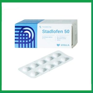 Thuốc Stadlofen Stella 50mg giảm đau và viêm khớp, rối loạn cơ xương cấp tính (5 vỉ x 10 viên)