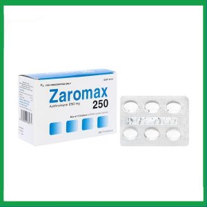 Thuốc Zaromax 250mg DHG điều trị nhiễm khuẩn (Hộp 10 vỉ x 6 viên)